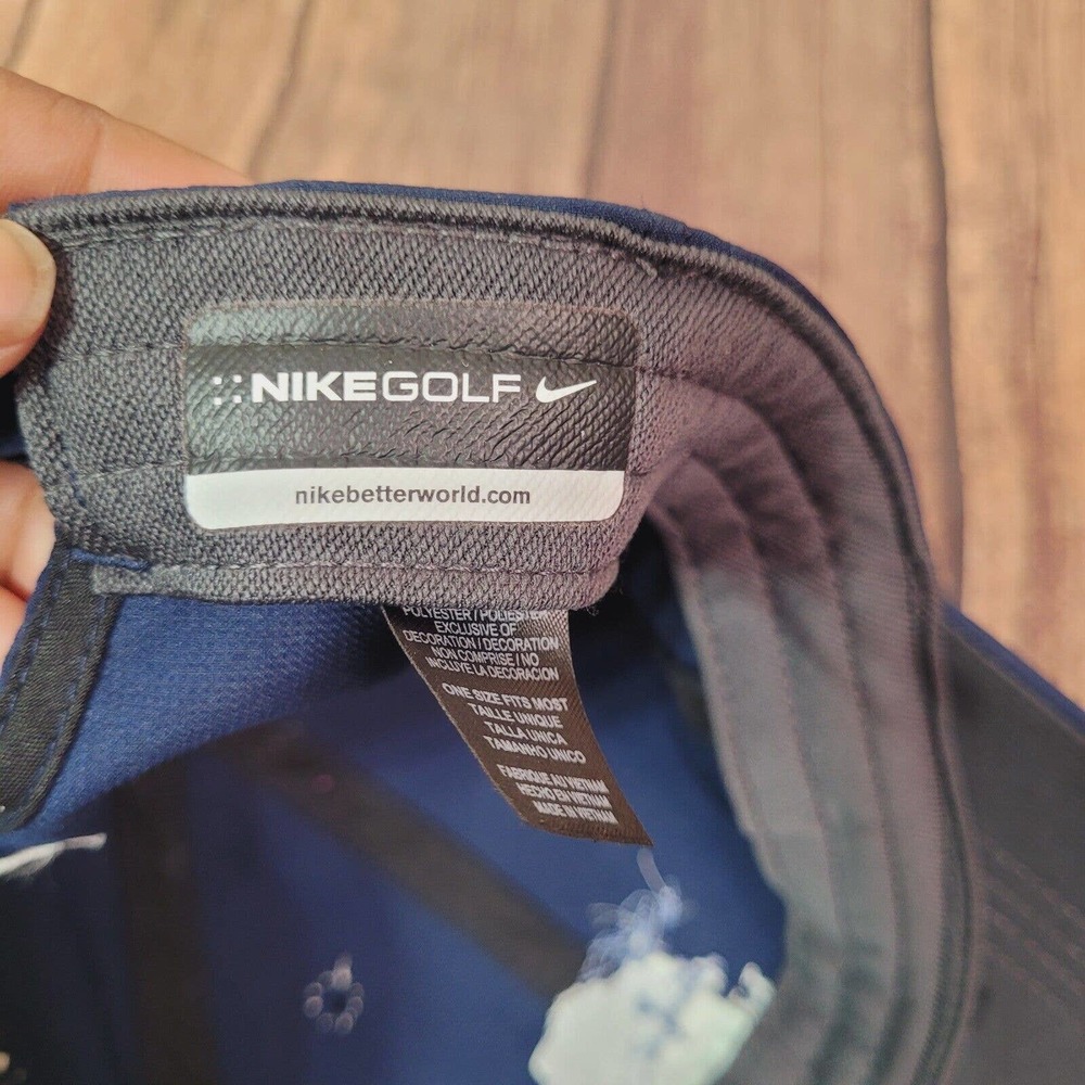 Nike Mens Hat Blue OS Harmony Golf Preserve‎ Logo Adjustable Troon Golf - Picture 11 of 13